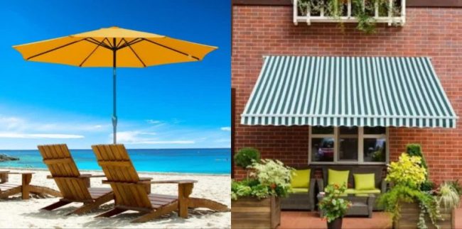 مقایسه سایبان چتری و ثابت